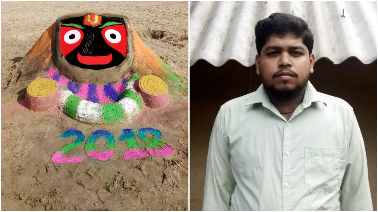  Daily wager’s son wins hearts through sand arts in Odisha