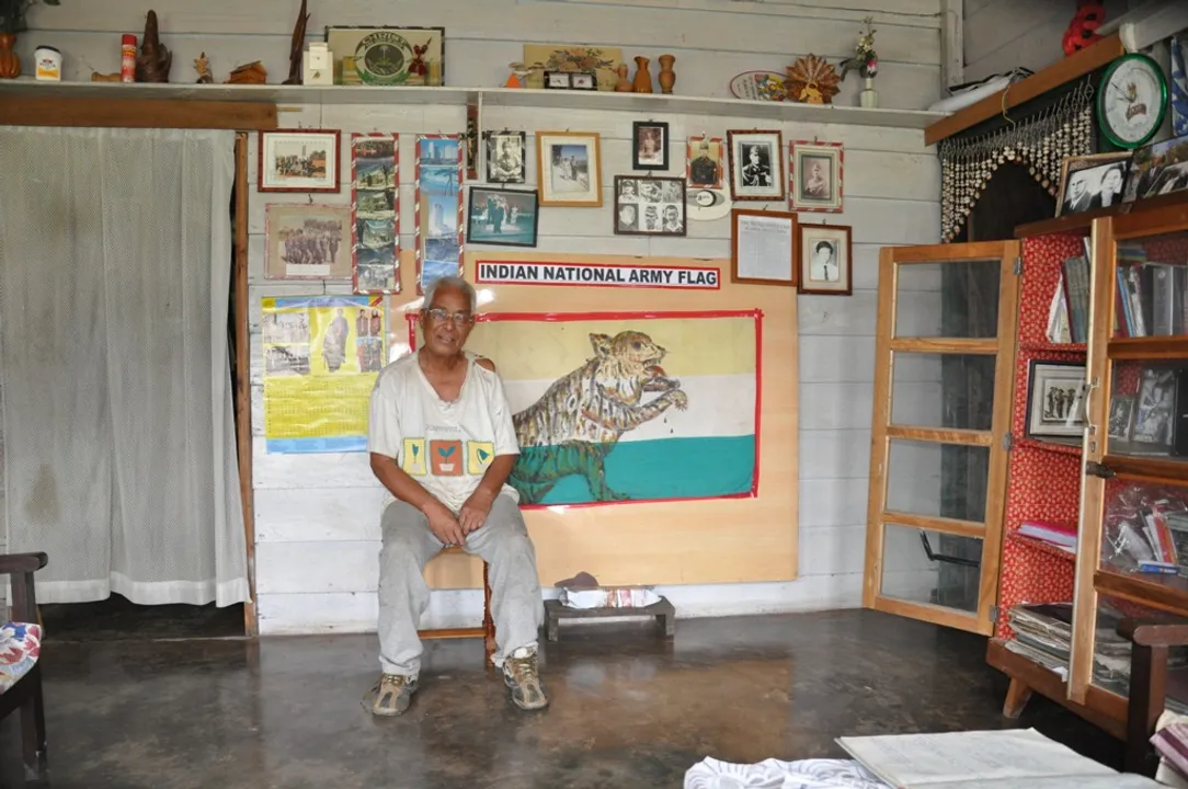  Sishak with the first INA Flag 