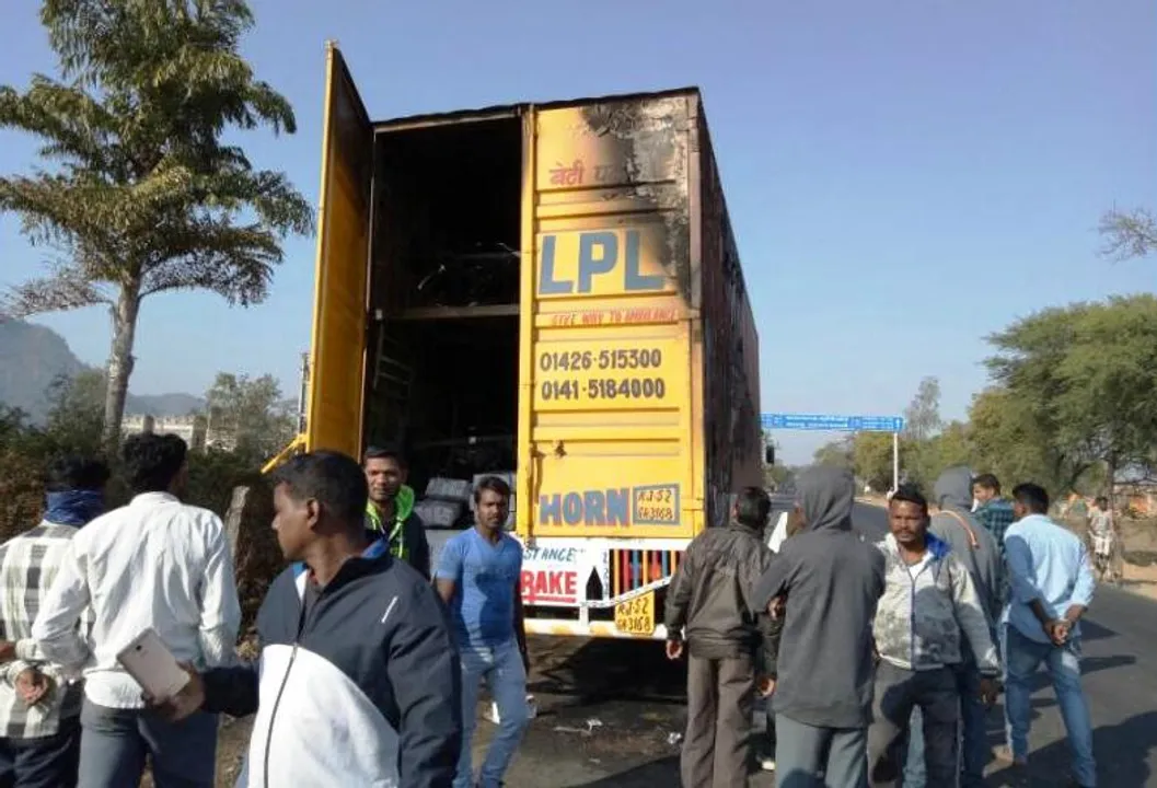  50 bikes loaded on truck gutted in Odisha's Kalahandi