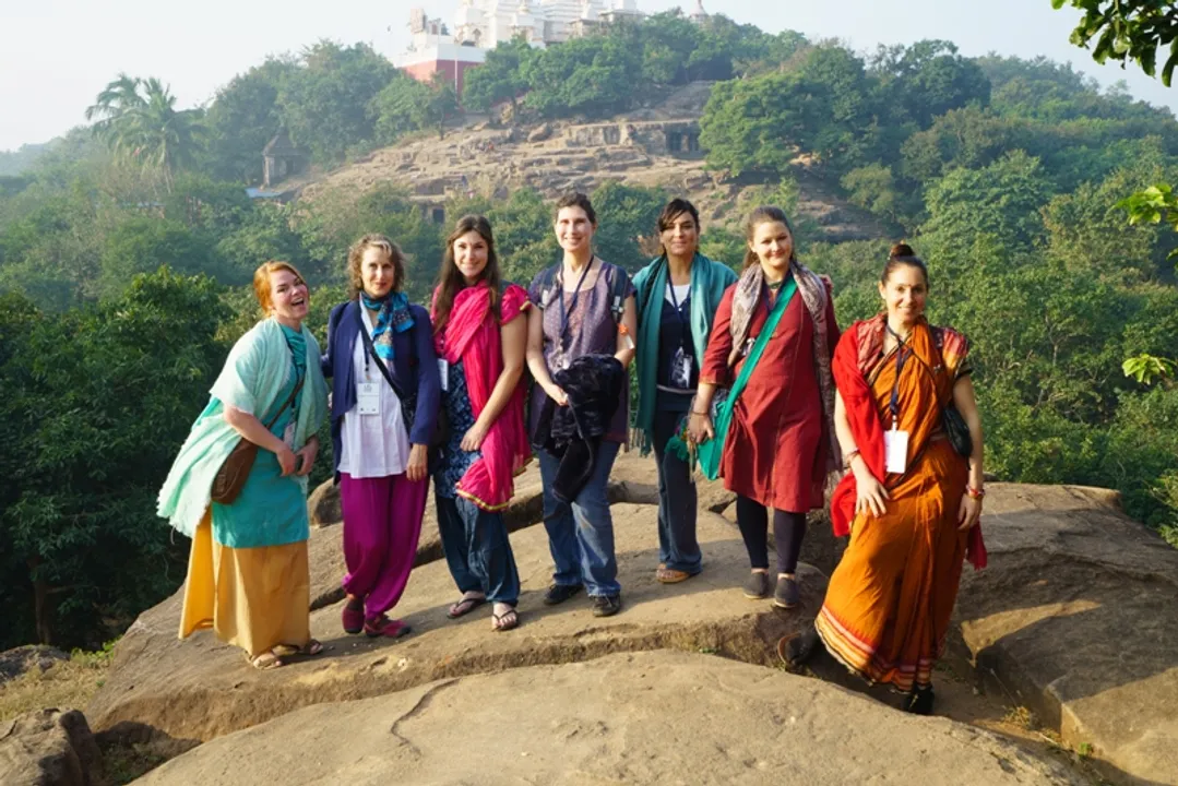  US-based Odissi dancers overwhelmed by caves, carvings at Udayagiri-Khandagiri hills