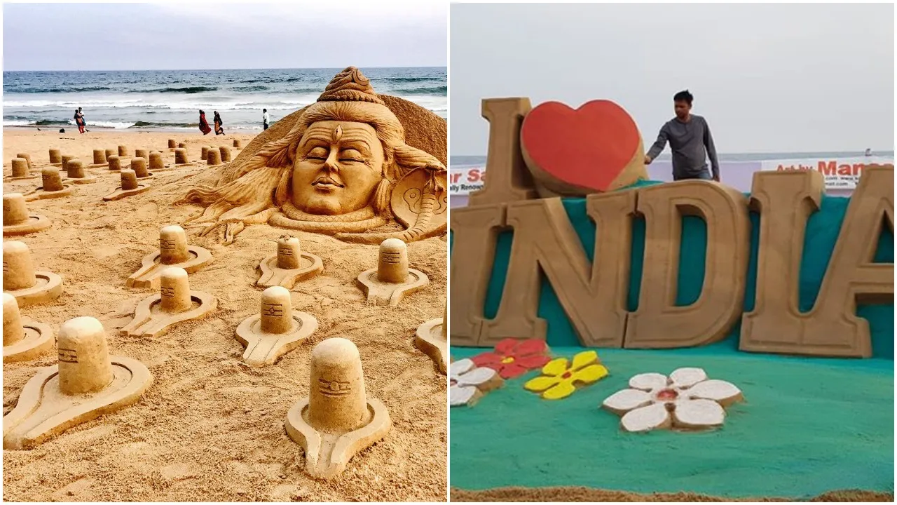  Festive fervour takes shape of sand sculptures in Odisha