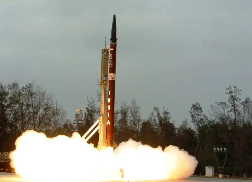  Ballistic missile Agni II test-fired off Odisha coast