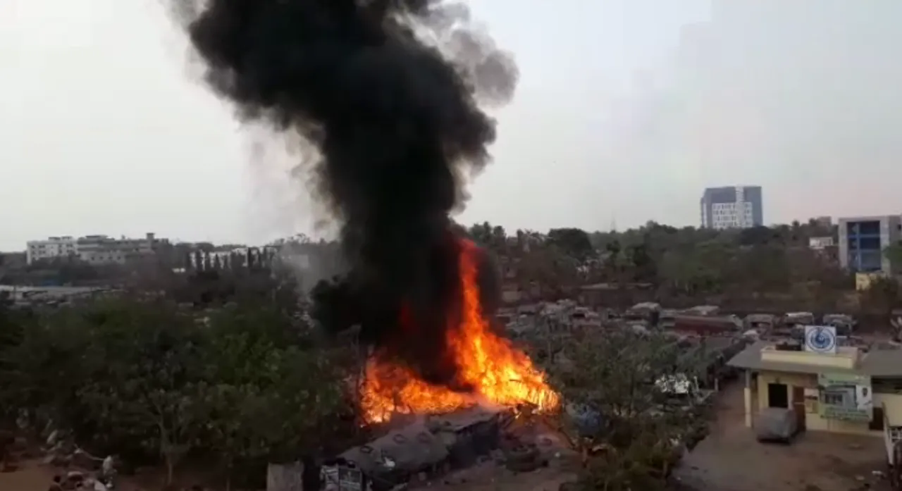  Fire at slum in Odisha capital, over 20 shanties gutted