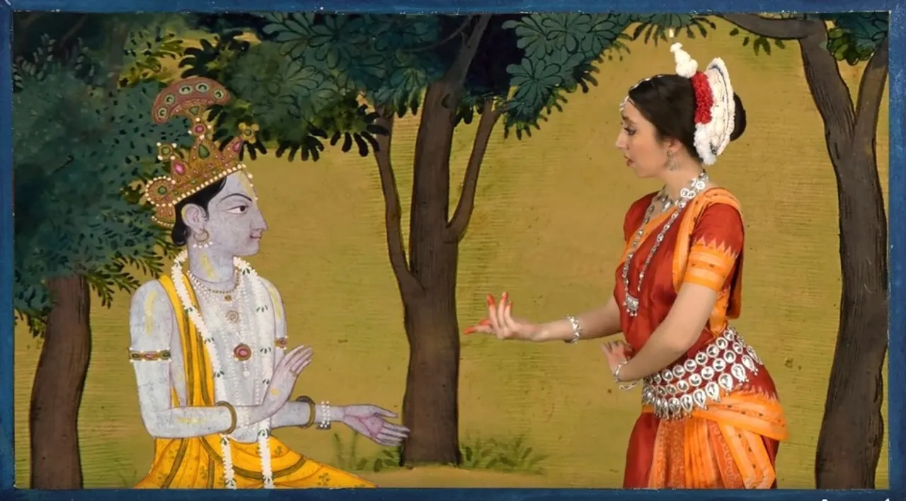 Interesting watch: French dancer Mahina Khanum slips into painting for Odissi recital!