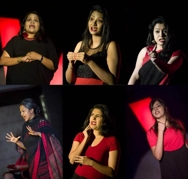  (Clockwise from top left): Director Prachi Mahajan, Flora Swain, Bineeta Ghishal, Dhrubani Mishra, Tanaya Patnaik and Gargi Bhattacharya 