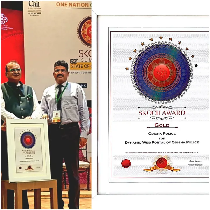  Odisha Police bags Skoch award for its web portal