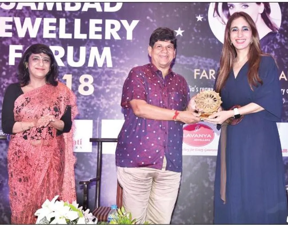  (L-R) Samnad Group Managing Director Monica Nayyar Patnaik, Rajya Sabha Member of Parliament and Sambad Group Chairman Soumya Ranjan Patnaik and India’s leading gemologist and jewellery designer Farah Khan Ali 