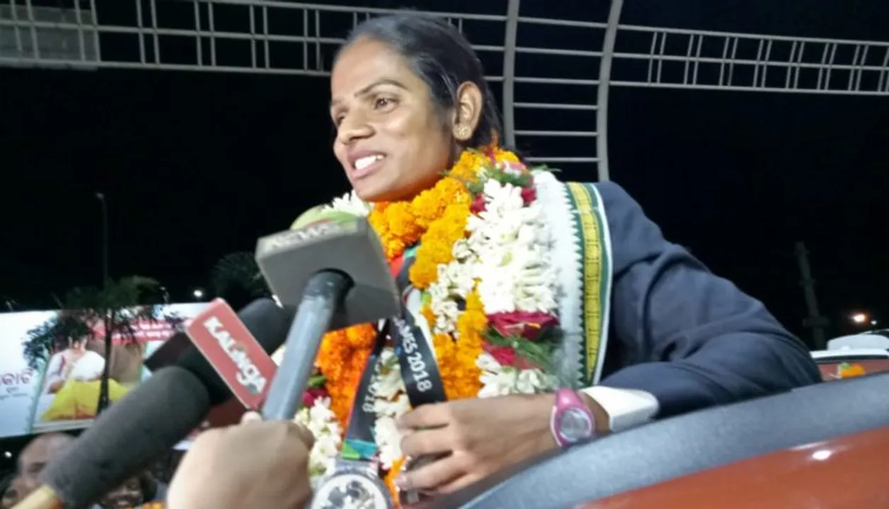  Dutee Chand returns Odisha, gets rousing welcome by fans