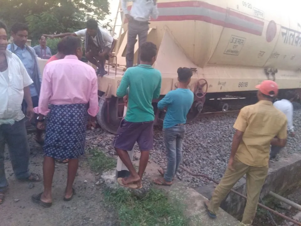  Goods train derails in Odisha's Rayagada