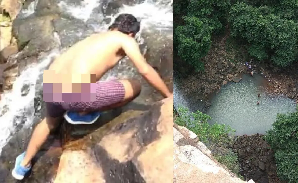 Engineering student falls off waterfall in Odisha's Bargarh