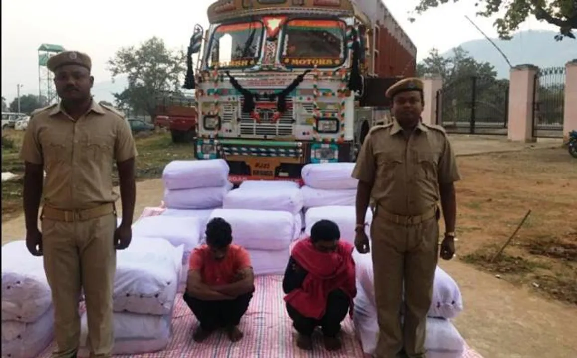  Odisha cops seize 8 quintal ganja from onion-laden truck; two held