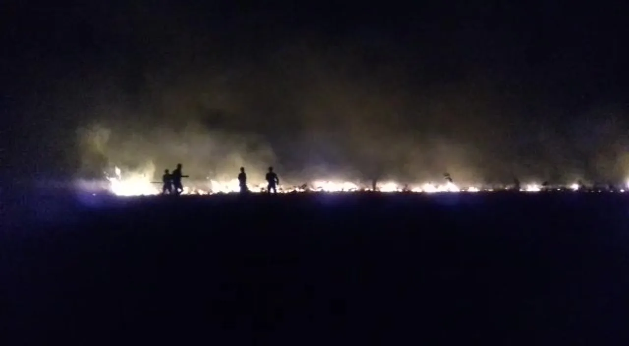  Fire breaks out near Jharsuguda airport runway