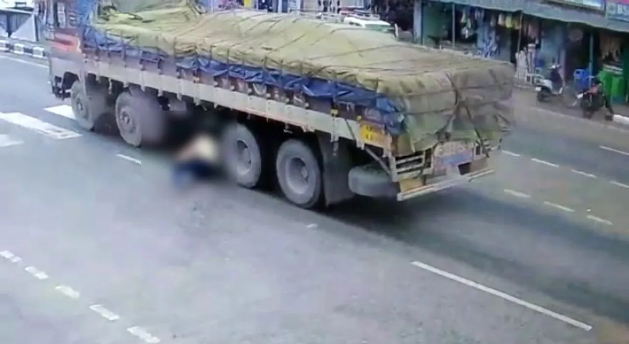  Caught on camera: Odisha youth commits suicide under truck wheels