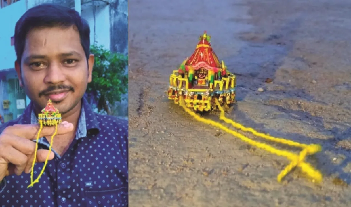  Odisha youth's miniature chariot enters record books