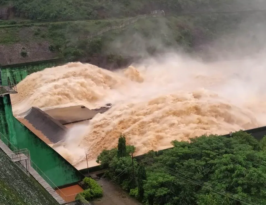  Water released from Indravati dam.  