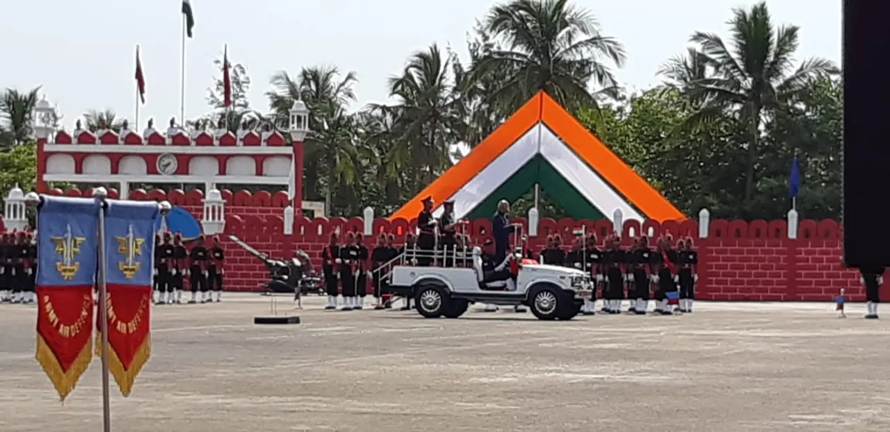  Kovind awards President's Colours to Army Air Defence in Odisha