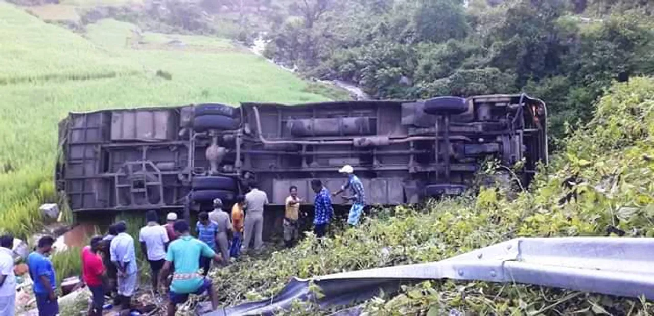  Bus falls into gorge in Odisha; 20 injured