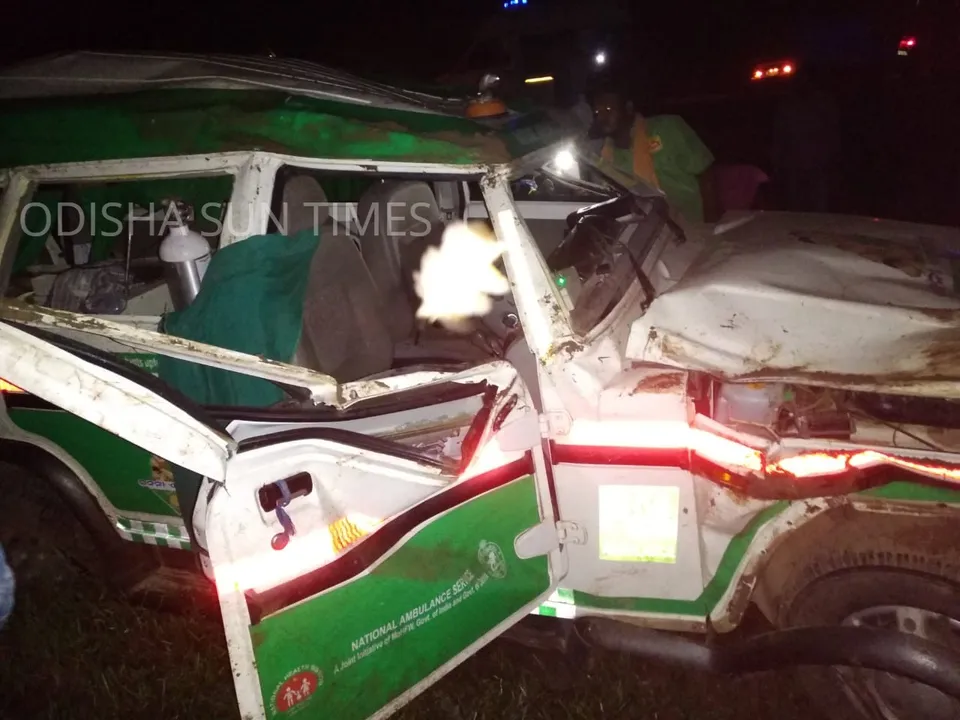 Ambulance accident leaves driver critically injured in Odisha's Nuapada