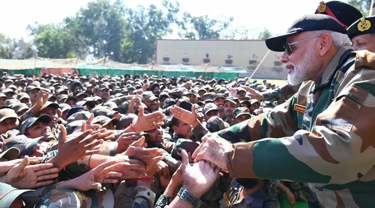  PM Modi celebrates Diwali with soldiers at LoC
