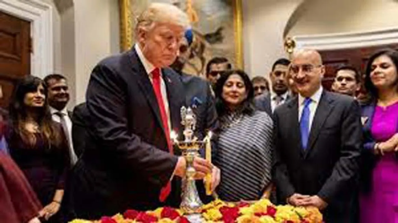  US President Trump lights lamp in Oval Office, wishes Happy Diwali
