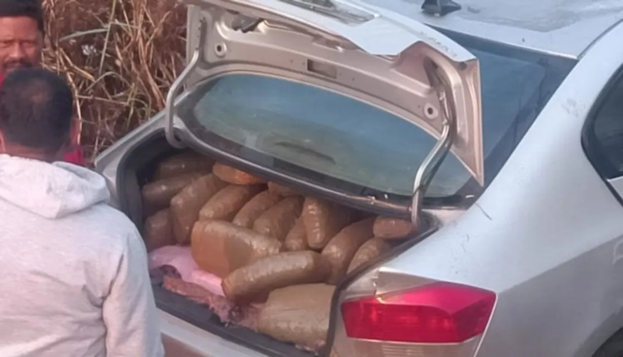  Huge cache of ganja seized from car in Odisha's Sonepur