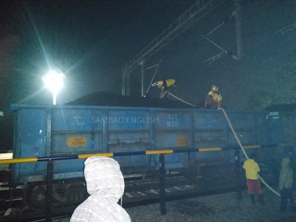  Train catches fire in Odisha's Balangir