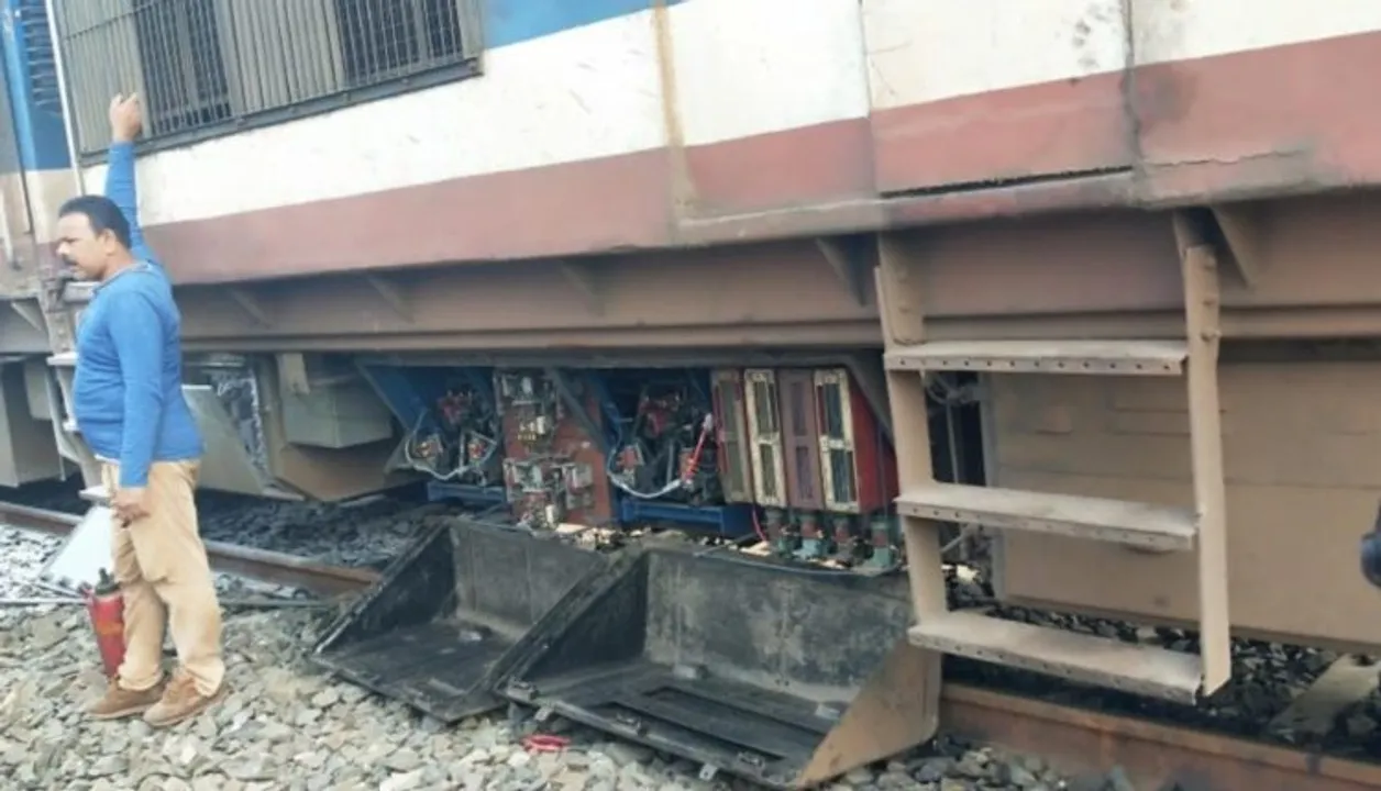  Train engine catches fire in Odisha’s Mayurbhanj