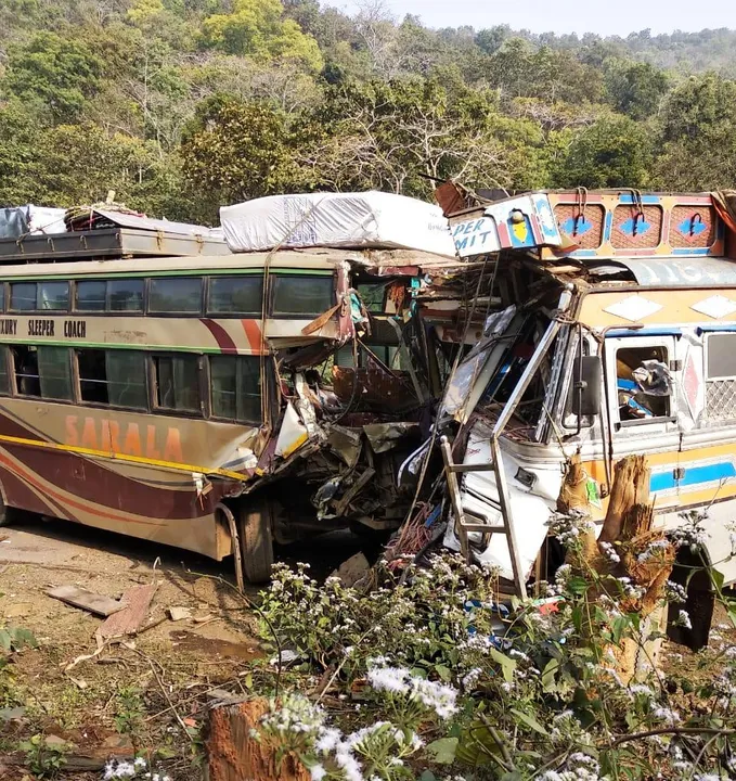  One killed, over 20 injured in bus-truck collision in Odisha  