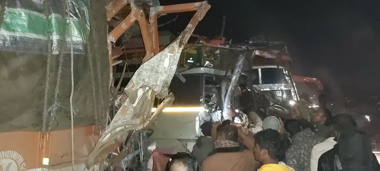  Two passengers killed, over 30 injured in bus-truck head-on collision in Odisha's Bhadrak