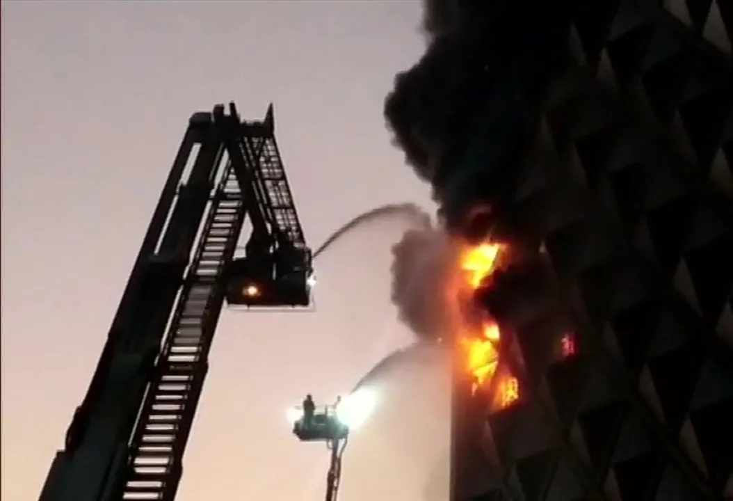  Fire In Surat Market; Over 60 Fire Tenders Rushed To Spot To Douse Flames