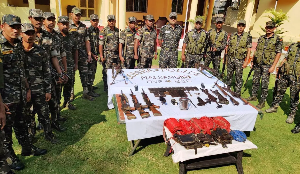  Anti-Maoist Op: Huge cache of arms and ammunition seized in Odisha              