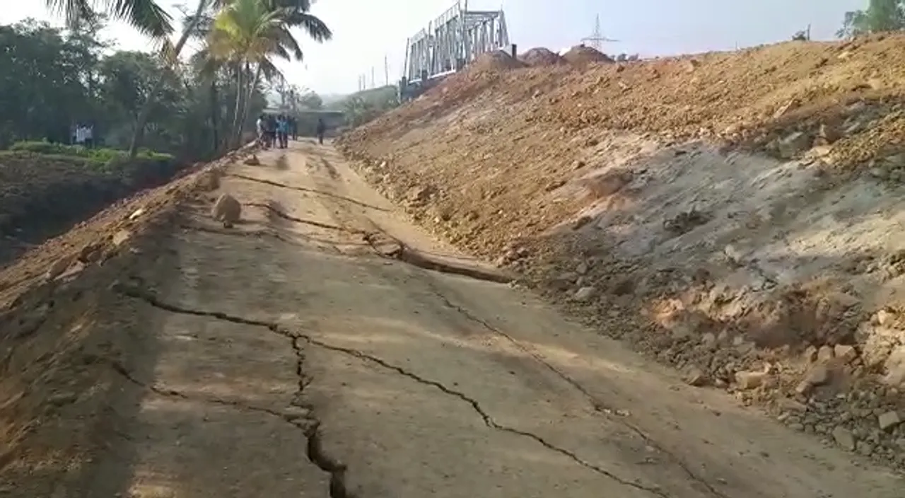  Under-construction Paradip-Haridaspur railway line caves in