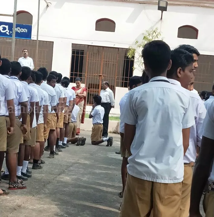  Students made to kneel down during prayer class in Odisha school