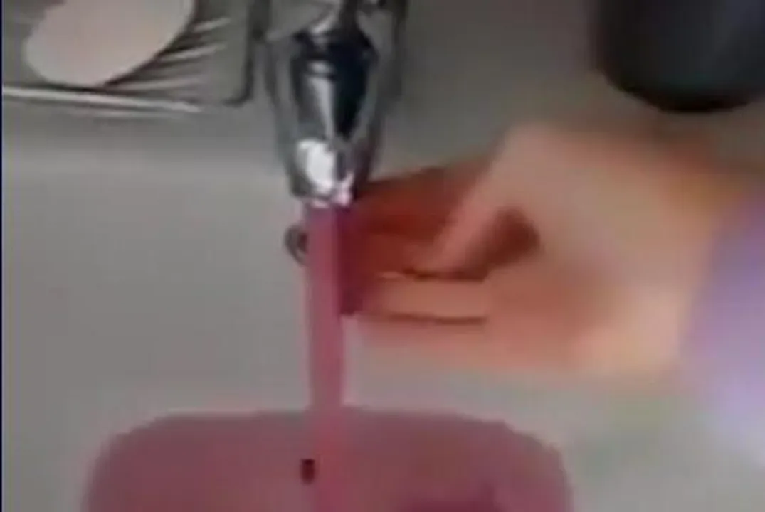  Red wine flows out of faucets in Italian village