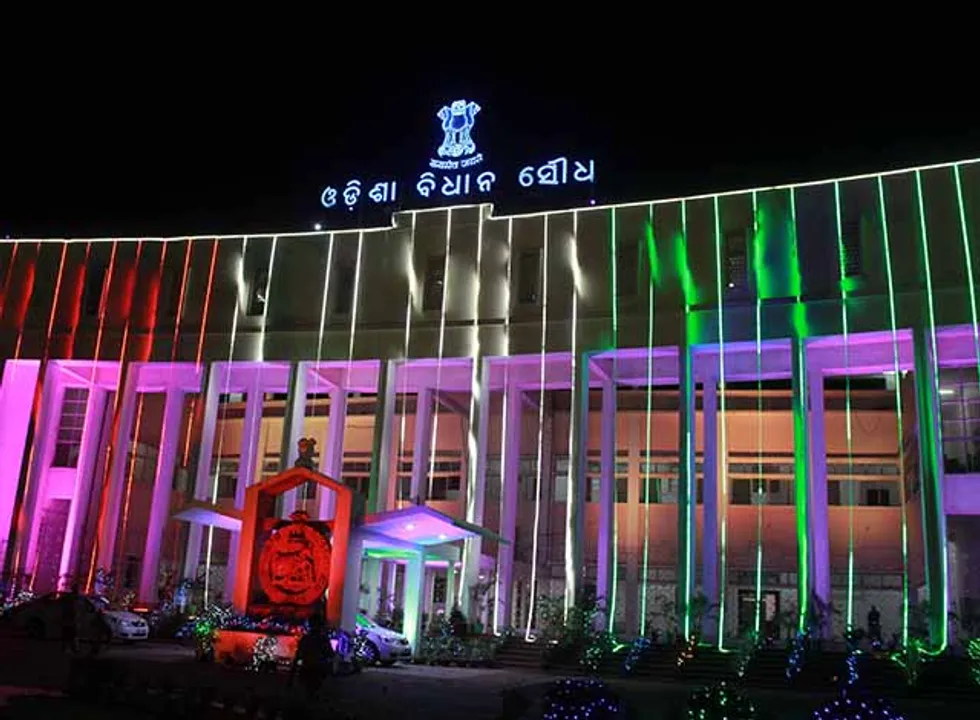  Building of the Odisha Assembly gets decorated on Utkala Dibasa 