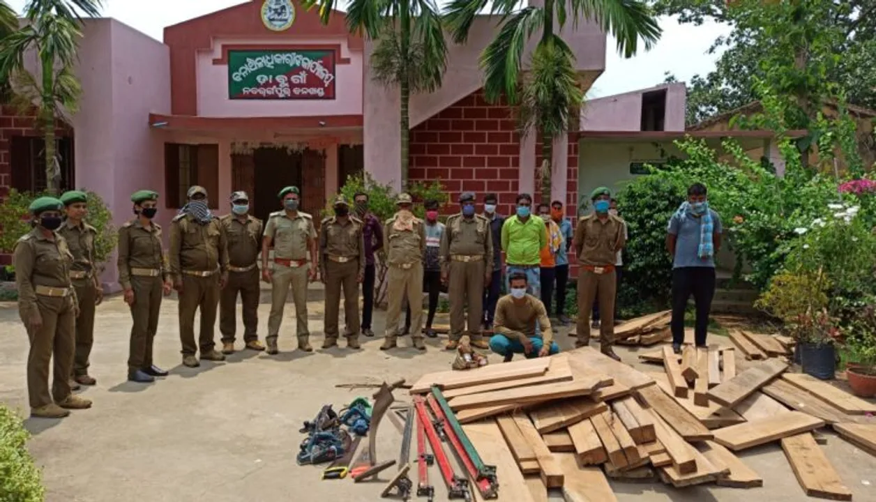  Three timber smugglers held in Odisha’s Nabarangpur