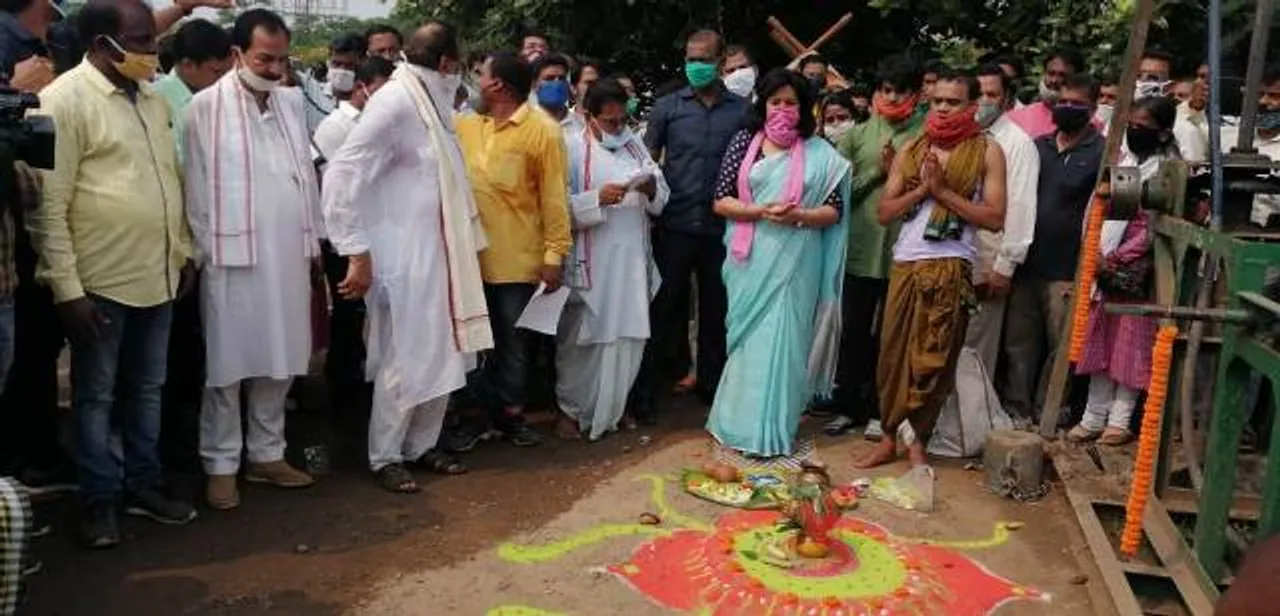 Foundation stone laid for Hanspal flyover in Bhubaneswar