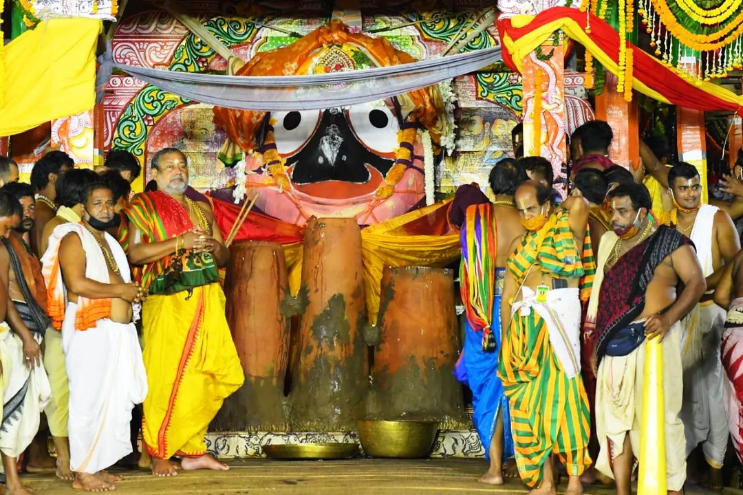  Adhara Pana ritual of deities held in Odisha's Puri