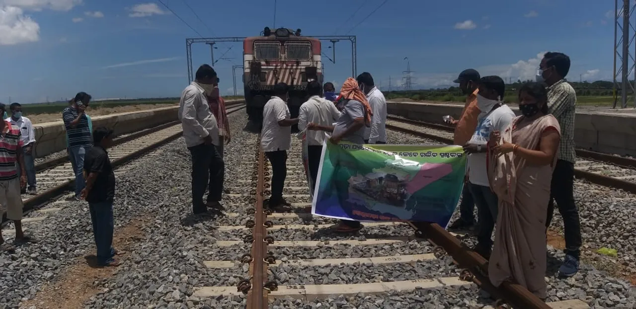  Locals oppose trial run on Paradip-Haridaspur railway line in Odisha