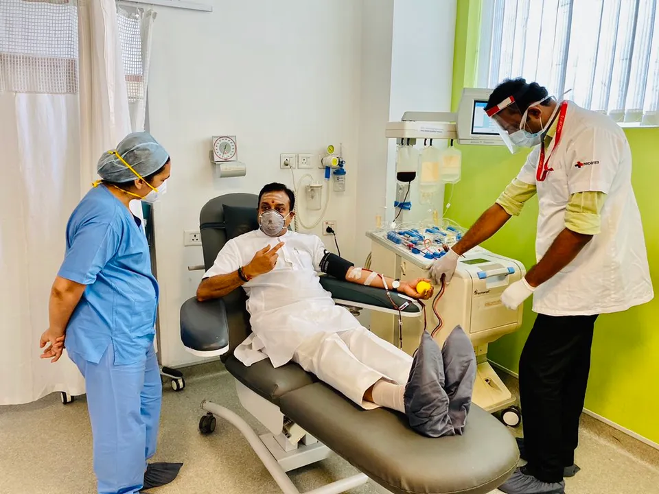  BJP's Sambit Patra donates plasma
