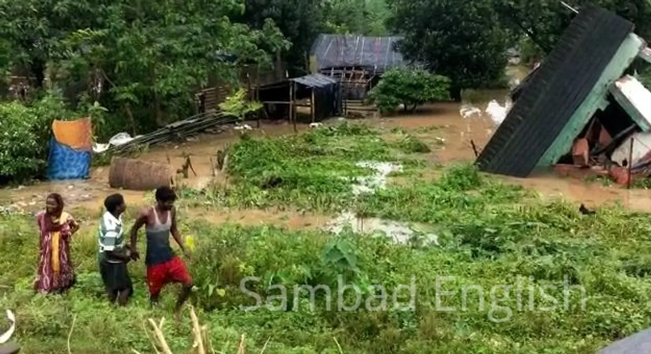  Incessant rainfall floods Odisha towns