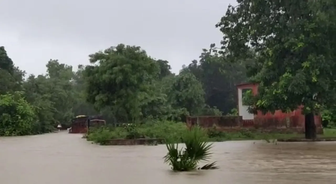 Truck swept away by flood water in Odisha