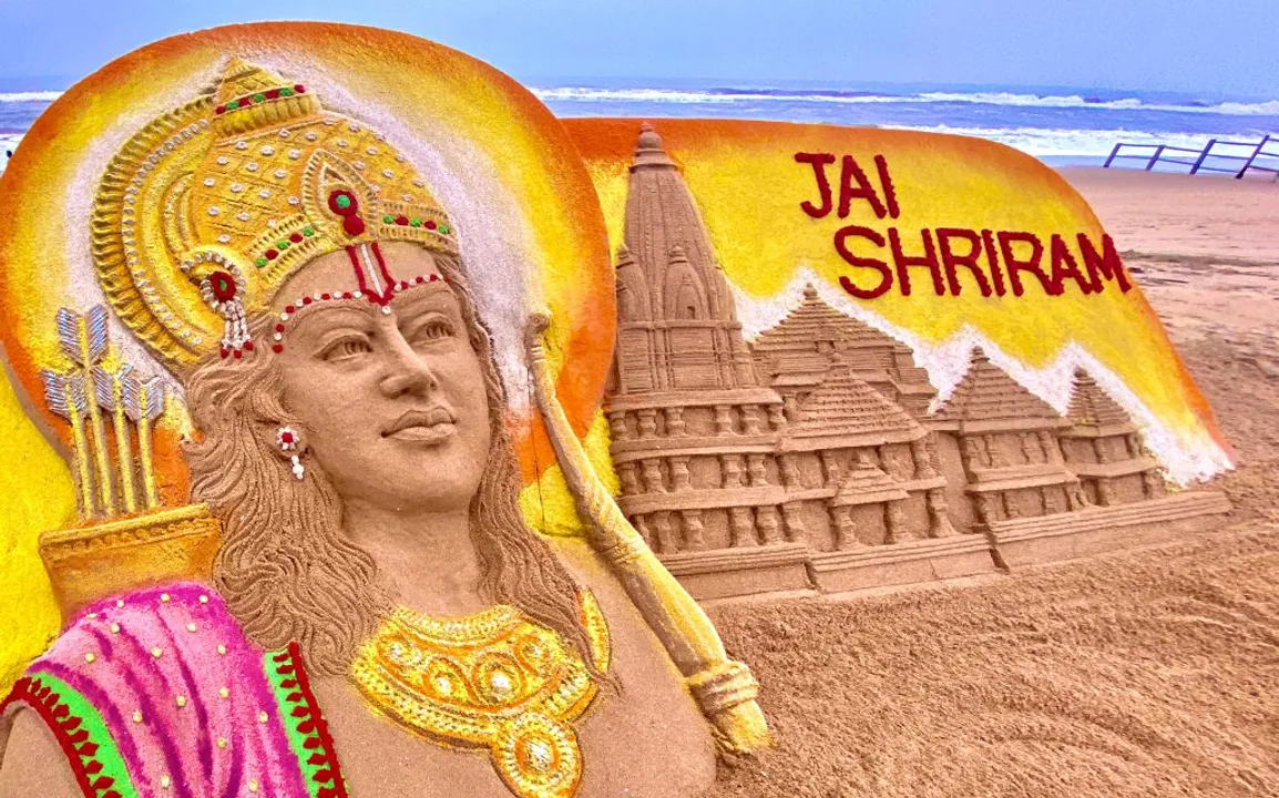  Odisha sand artist creates replica of Ram temple on Puri beach