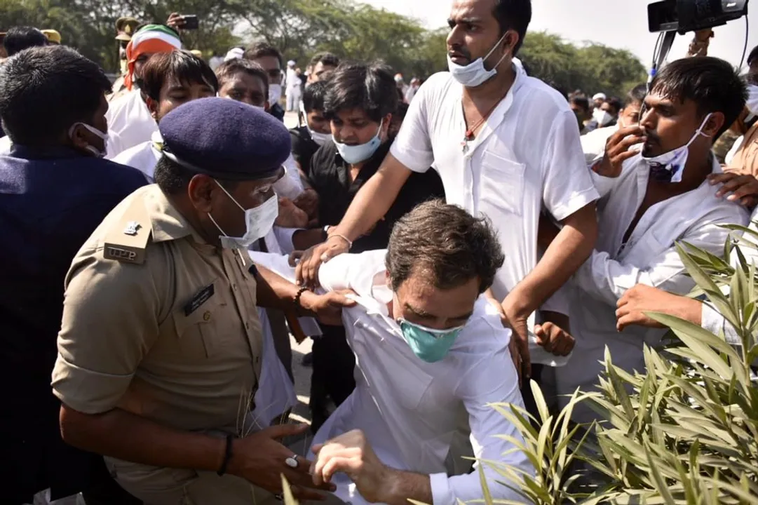  Rahul led Cong team to visit Hathras on Saturday again
