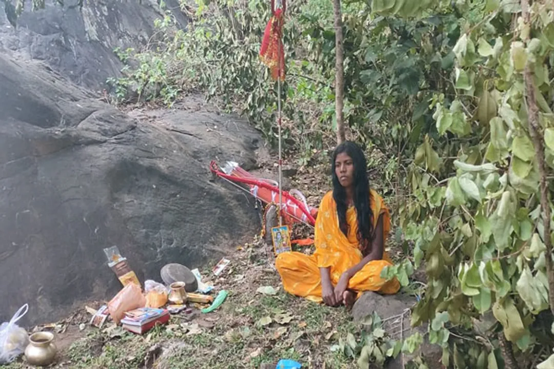  Young Odisha woman on 'Tapasya' in quest of God