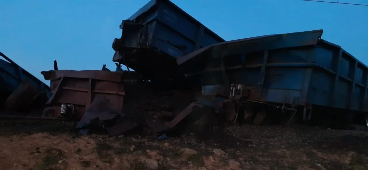  Freight train derails in Odisha's Koraput