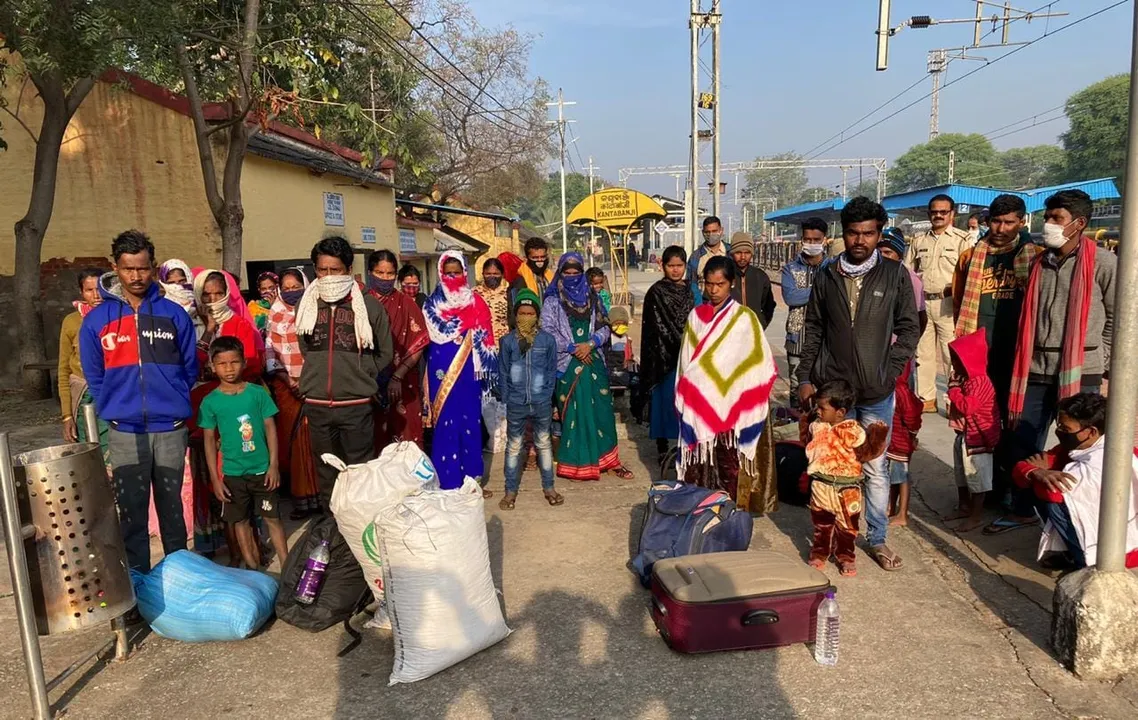  74 labourers rescued in Odisha while being trafficked to Andhra