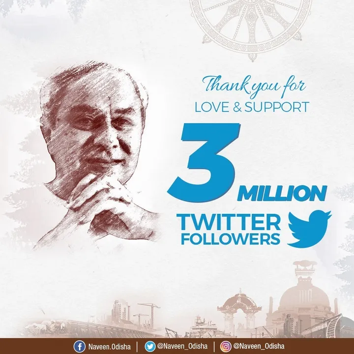  Odisha CM Naveen Patnaik surpasses 3M mark on Twitter