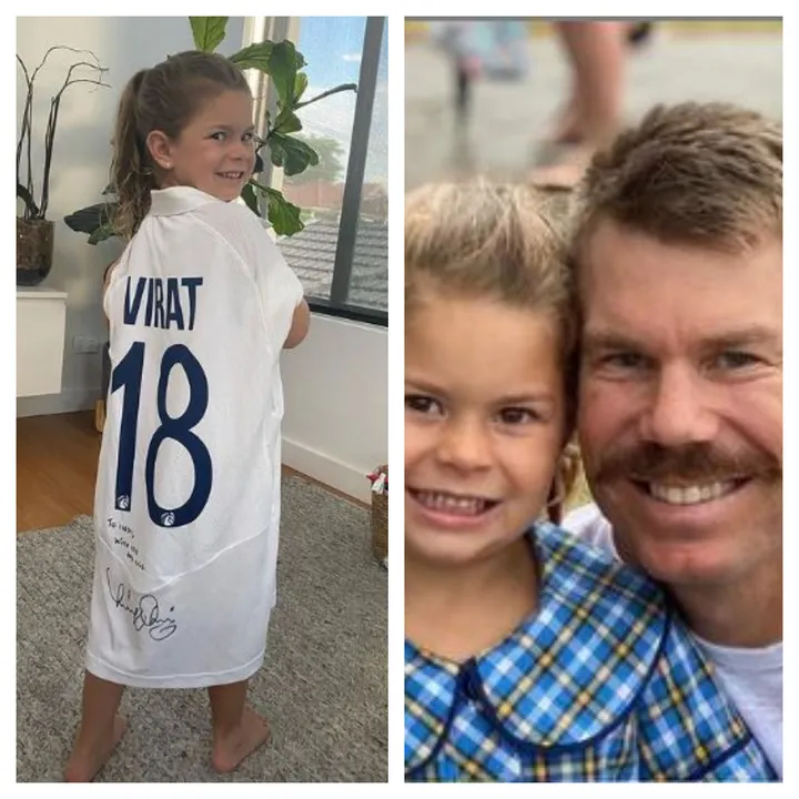  David Warner's daughter Indi quite happy after getting this gift from Virat Kholi