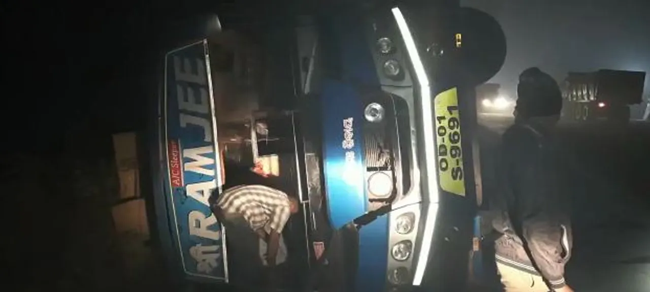  Bus carrying over 50 passengers overturns in Odisha's Dhenkanal